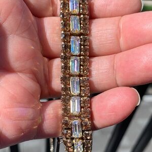 Sherman Elegant Gold and Silver Crystal Bracelet. From my mother’s estate